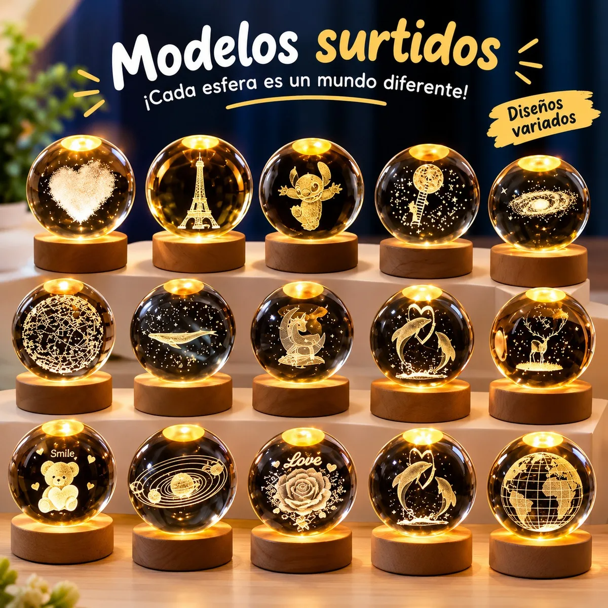 LÁMPARA ESFERA 3D