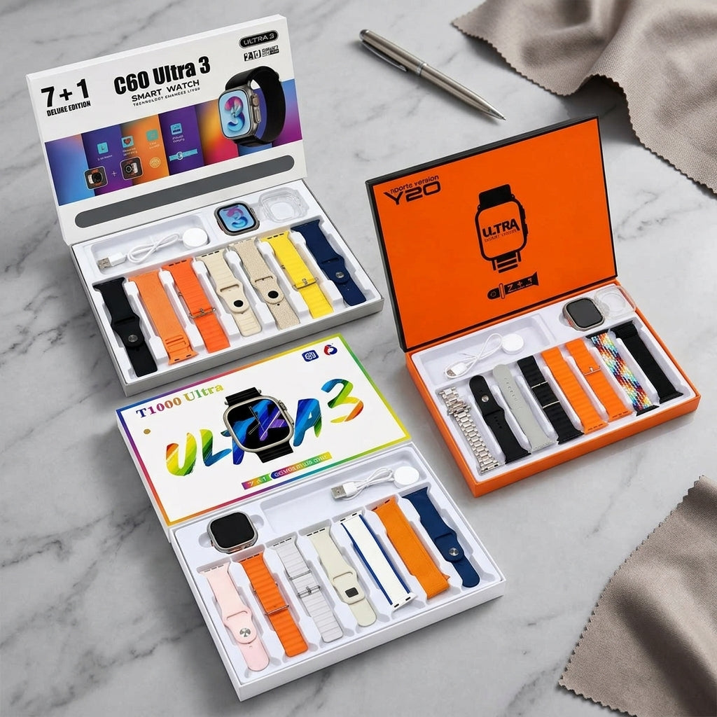 SMARTWATCH Y20 // SMARTWATCH ULTRA3 7+1 // SMARTWATCH C60 ULTRA3