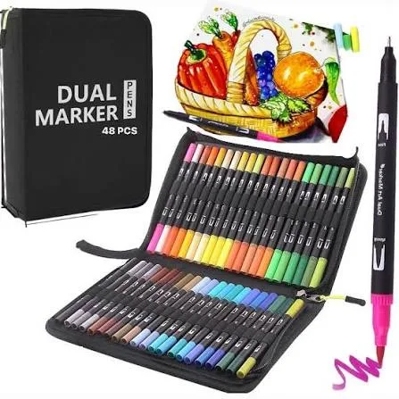 PLUMONES DUAL BRUSH 48pcs