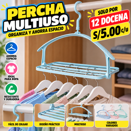 👕 PERCHA MULTIUSO AHORRA ESPACIO