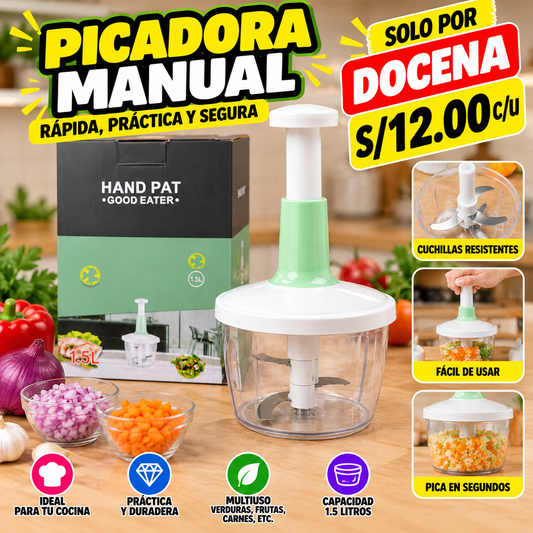 🥕 PICADORA MANUAL 1.5 LITROS