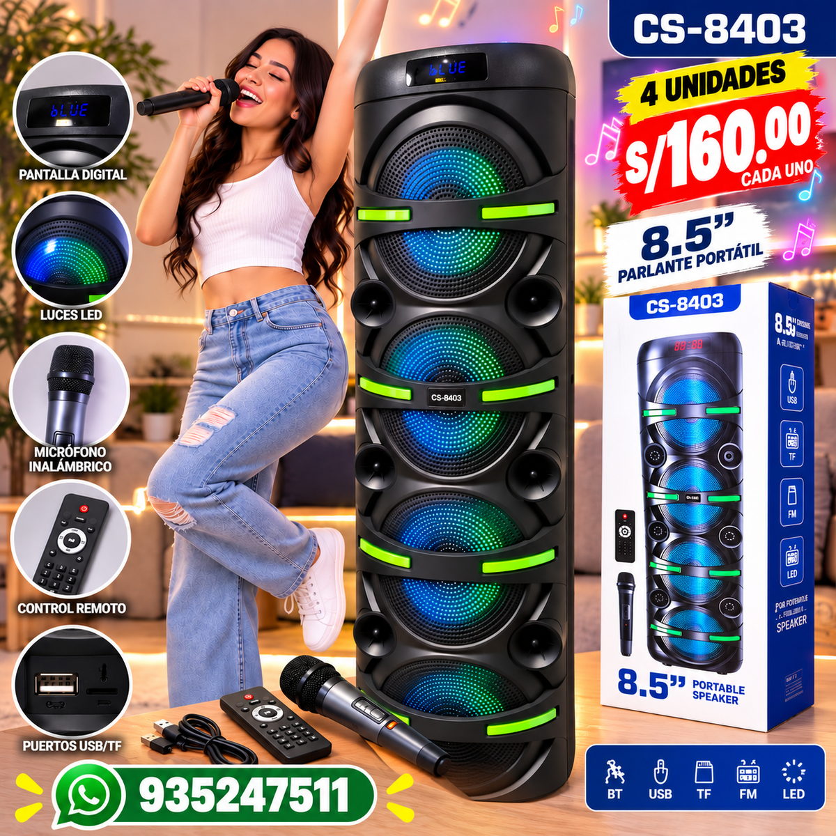 PARLANTE 4 BOCINAS