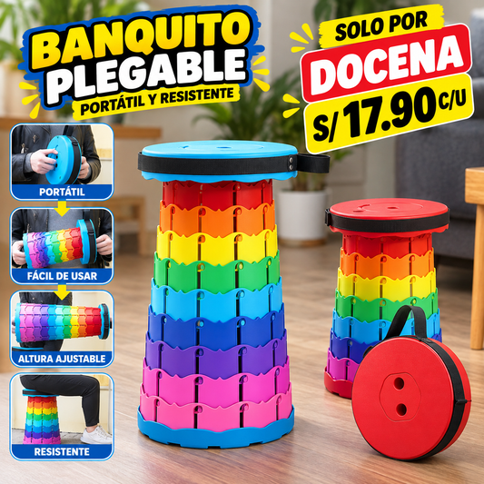 🪑 BANQUITO PLEGABLE PORTÁTIL